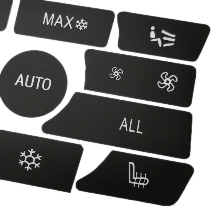 For BMW 5 Series/7 Series/X5/C6/F10/F01/F15 Air Conditioning Button Repair Sticker, Style: B 14pcs No OFF - Decorative Sticker by PMC Jewellery | Online Shopping South Africa | PMC Jewellery | Buy Now Pay Later Mobicred