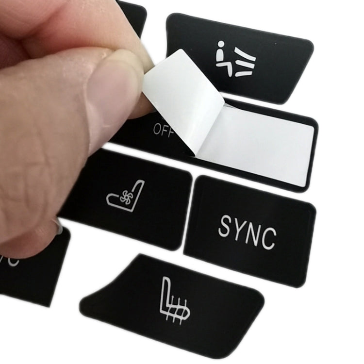 For BMW 5 Series/7 Series/X5/C6/F10/F01/F15 Air Conditioning Button Repair Sticker, Style: B 14pcs No OFF - Decorative Sticker by PMC TechLife | Online Shopping South Africa | PMC TechLife | Buy Now Pay Later Mobicred