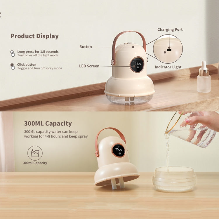 ICARER FAMILY IF-JS01 USB Charging Desktop Night Light Dual-spray Humidifier, Color: Pink (Digital) - free shipping - PMC TechLife - Order now!