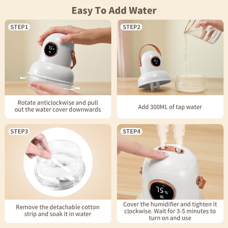 ICARER FAMILY IF-JS01 USB Charging Desktop Night Light Dual-spray Humidifier, Color: Green (Doll) - free shipping - PMC TechLife - Order now!