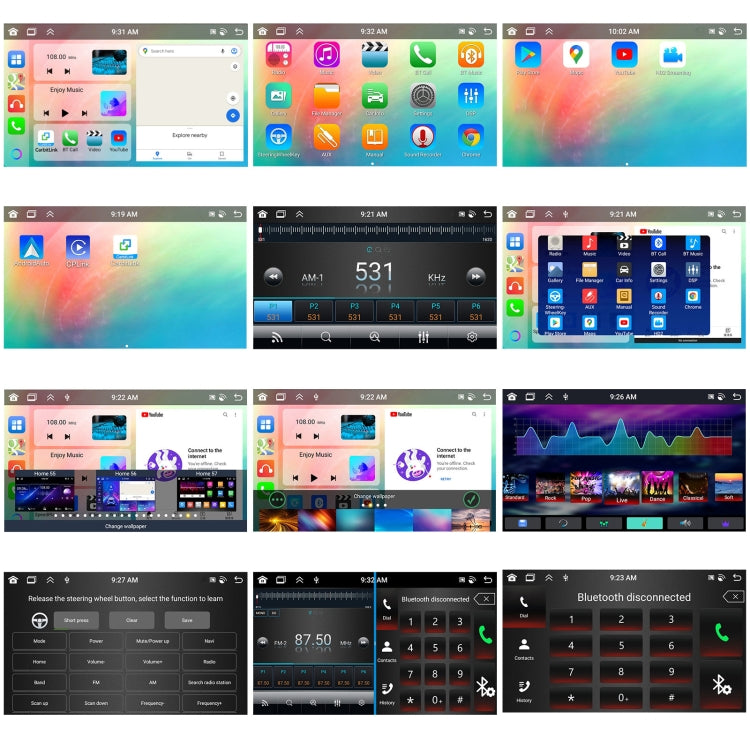 10.1 inch 6+128G Android Universal HD Large Screen Car Bluetooth Player Android GPS Navigation Integrated Machine(Standard+AHD Camera) - Car MP3 & MP4 & MP5 by PMC TechLife | Online Shopping South Africa | PMC TechLife | Buy Now Pay Later Mobicred