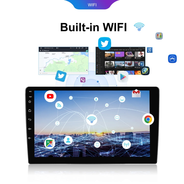 10.1 inch 6+128G Android Universal HD Large Screen Car Bluetooth Player Android GPS Navigation Integrated Machine(Standard+AHD Camera) - Car MP3 & MP4 & MP5 by PMC TechLife | Online Shopping South Africa | PMC TechLife | Buy Now Pay Later Mobicred