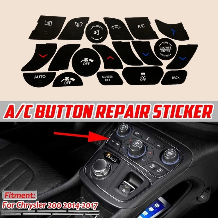 For Chrysler 200 2014-2017 Air Conditioning Button Repair Sticker - Decorative Sticker by PMC Jewellery | Online Shopping South Africa | PMC Jewellery | Buy Now Pay Later Mobicred