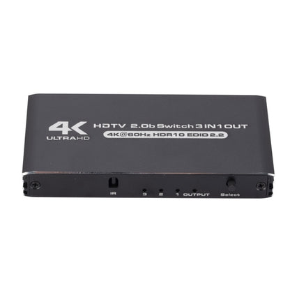 120Hz HDMI2.0 4K With Remote Control Switcher HDCP2.2 Version 3 Into 1 Out Video Converter - Switch by PMC Jewellery | Online Shopping South Africa | PMC Jewellery | Buy Now Pay Later Mobicred