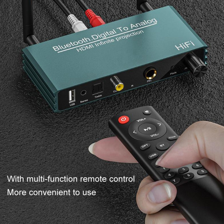 Bluetooth 5.0 Receiver Digital Optical Coaxial To Analog Microphone HD HDMI Wireless Screen Thrower - Wireless Display Dongle by PMC Jewellery | Online Shopping South Africa | PMC Jewellery | Buy Now Pay Later Mobicred