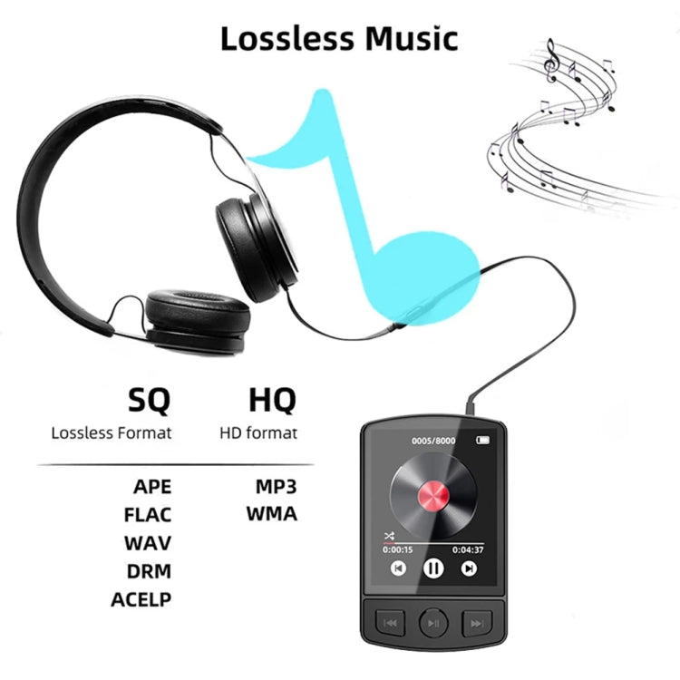 32GB 1.8-Inch Color Screen Recording MP3/MP4 Sports Bluetooth Walkman With Back Clip - MP3 Player by PMC Jewellery | Online Shopping South Africa | PMC Jewellery | Buy Now Pay Later Mobicred