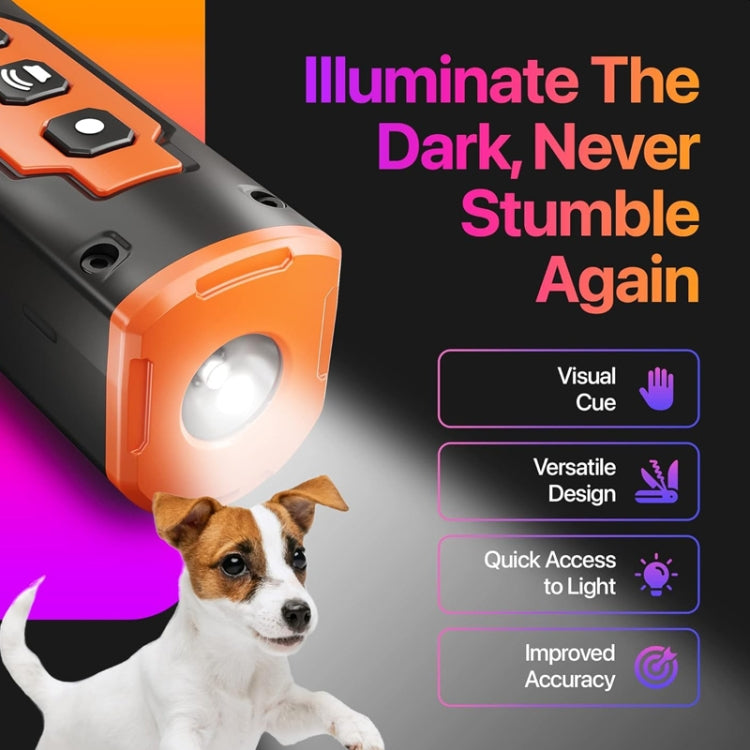 Three-head Dog Driver Lighting Flashing High Power Ultrasonic Dog Repeller(Black) - Training Aids by PMC Jewellery | Online Shopping South Africa | PMC Jewellery | Buy Now Pay Later Mobicred