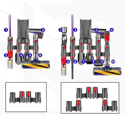 For Dyson V7 V8 V10 V11 V12 V15 Vacuum Cleaner Storage Rack Extension Bracket 1pair - Other Accessories by PMC Jewellery | Online Shopping South Africa | PMC Jewellery