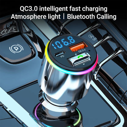 Car Bluetooth Voltage Detection MP3 Player Wireless Charger(Silver) - Bluetooth Car Kits by PMC Jewellery | Online Shopping South Africa | PMC Jewellery | Buy Now Pay Later Mobicred