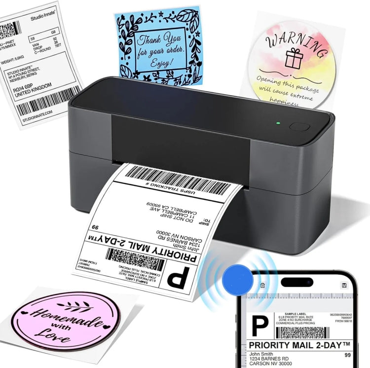 Phomemo PM245-BT Bluetooth Shipping Label Printer Support Labels Width  1- 4.6 Inch(EU Plug) - Printer by Phomemo | Online Shopping South Africa | PMC Jewellery | Buy Now Pay Later Mobicred