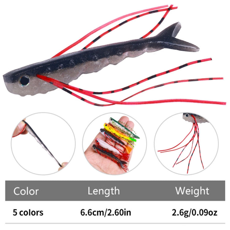 6.6cm 5pcs /Pack HENGJIA SO175 Two Color Split Fork Soft Bait Freshwater Fishing Salmon Lures(Color 4) - Fishing Lures by HENGJIA | Online Shopping South Africa | PMC TechLife | Buy Now Pay Later Mobicred