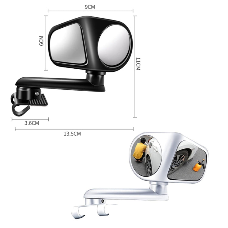 Car Auxiliary Mirror Multi-Function Wide-Angle Rear View Reversing Mirror(Black Left) - Convex Mirror & Accessories by PMC TechLife | Online Shopping South Africa | PMC TechLife | Buy Now Pay Later Mobicred