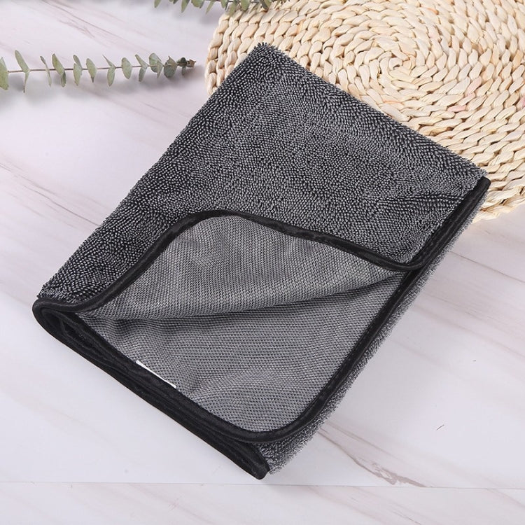 40x60cm Thickened Twisted Braid Cloth Absorbent Car Cleaning Towel(Dark Gray 1pcs) - Car washing supplies by PMC TechLife | Online Shopping South Africa | PMC TechLife | Buy Now Pay Later Mobicred