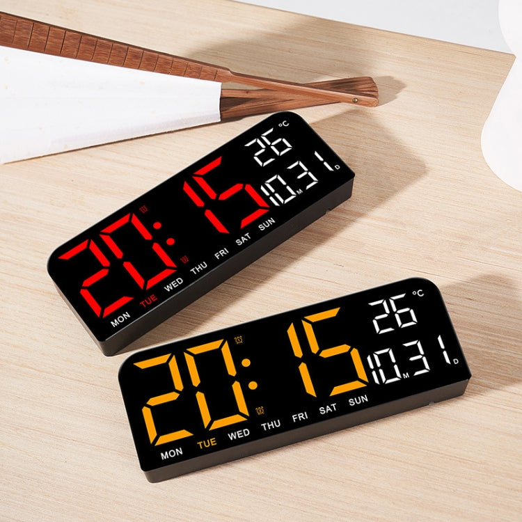 LED Screen Digital Display Desktop Alarm Clock Multifunctional Decoration Wall Clock(Red) - Alarm Clocks by PMc TechLife | Online Shopping South Africa | PMc TechLife | Buy Now Pay Later Mobicred