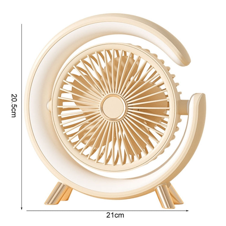 USB Charging Desktop Fan With Light Student Dormitory Light Sound Office Aroma Desktop Fan(Pink) - Electric Fans by PMC Jewellery | Online Shopping South Africa | PMC Jewellery | Buy Now Pay Later Mobicred