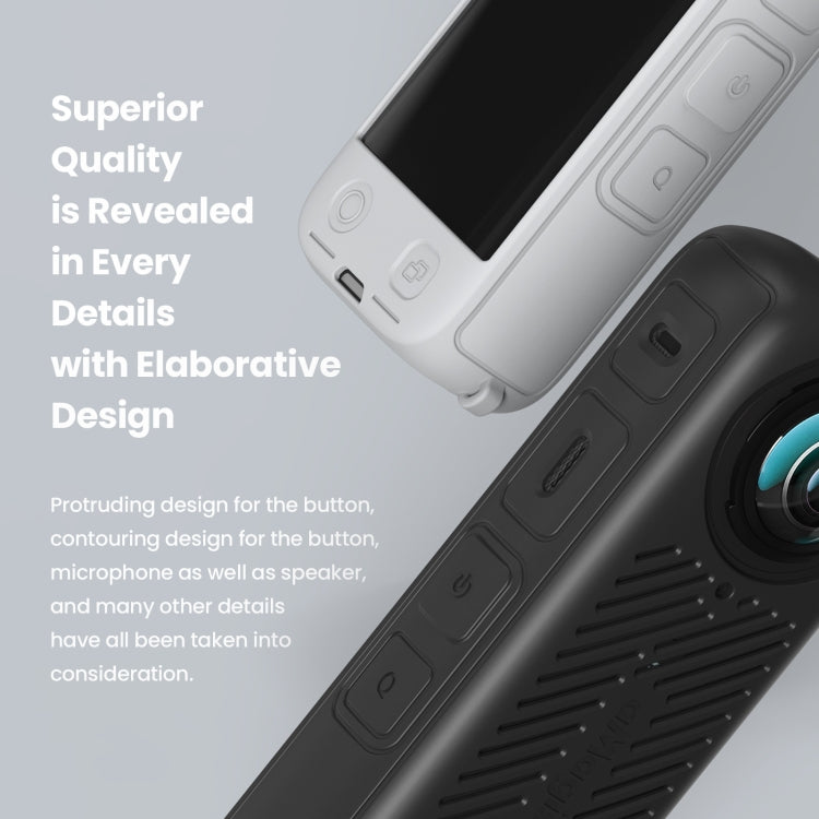For Insta360 X4 AMagisn Silicone Protective Cover Body Case + Lens Cover Gray - Case & Bags by aMagisn | Online Shopping South Africa | PMC TechLife | Buy Now Pay Later Mobicred