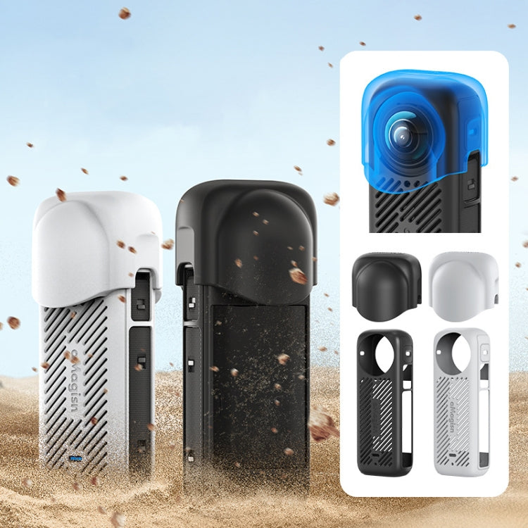 For Insta360 X4 AMagisn Silicone Protective Cover Lens Cover Gray - free shipping - PMC TechLife - Order now!