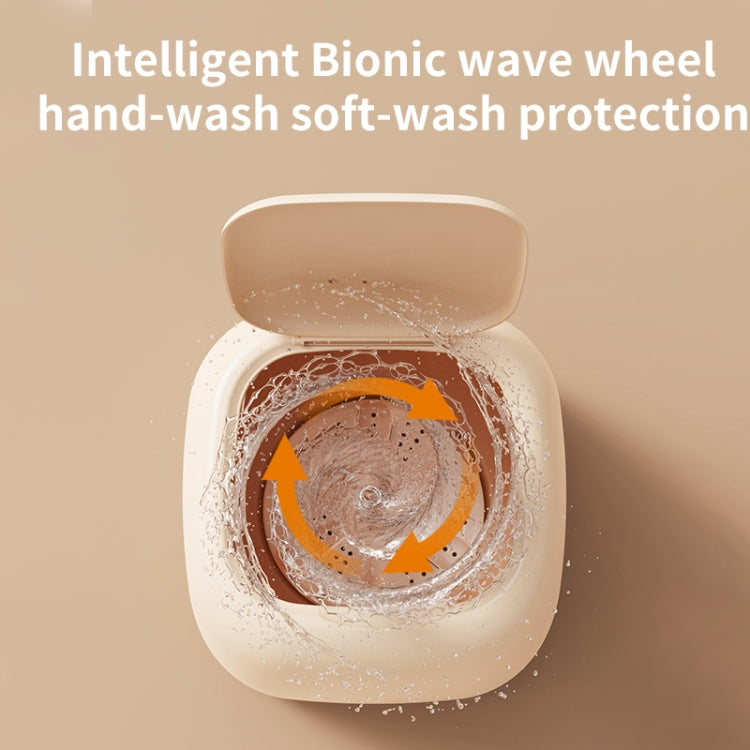 Small Household Portable Underwear Washing Machine, Size: EU Plug(Milk Yellow) - free shipping - PMC TechLife - Order now!