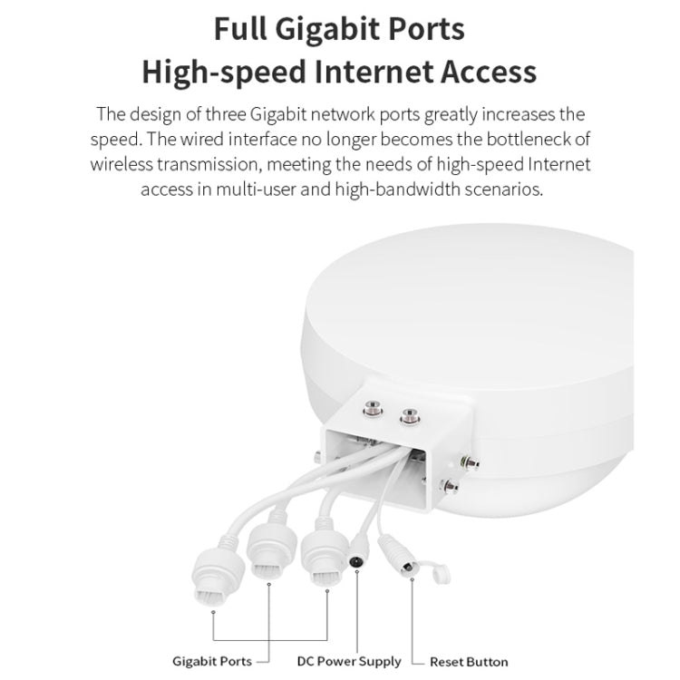 COMFAST WA933 Wi-Fi6  3000Mbps Outdoor Access Point Dual Band Waterproof Wireless Router Support VLAN(UK Plug) - free shipping - PMc TechLife - Order now!