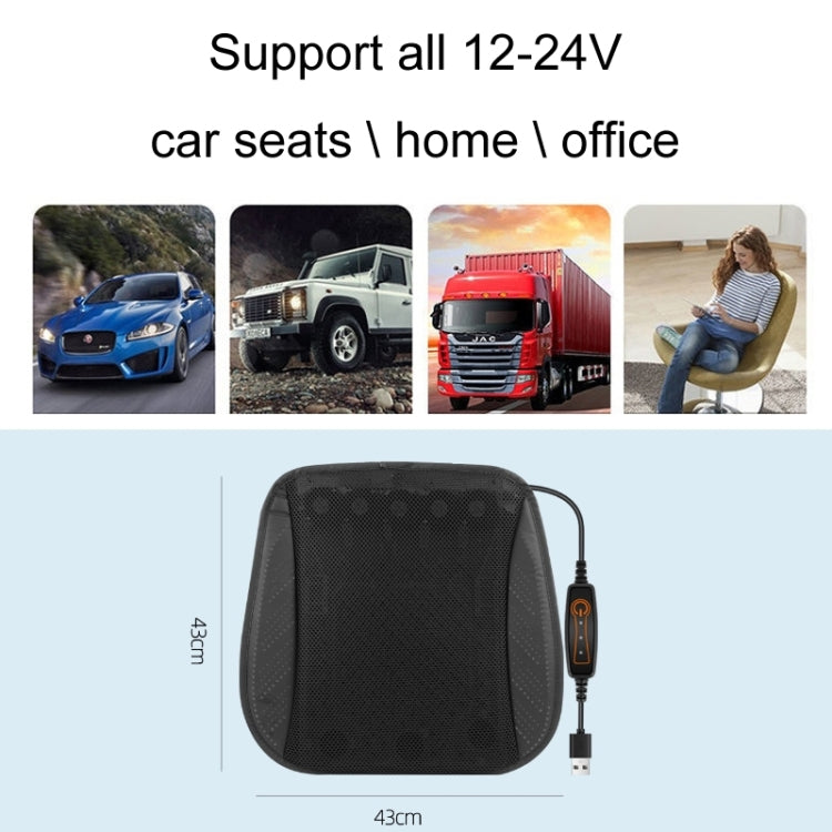Car USB Summer Cool Ventilated Breathable Seat Cushion(Red 8 Sets Fan) - Seat Accessories by PMC TechLife | Online Shopping South Africa | PMC TechLife | Buy Now Pay Later Mobicred