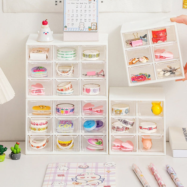 Transparent Desktop Small Objects Compartment Drawer Organizer Hair Accessories Storage Case, Color: 6 Grids Pink - free shipping - PMc TechLife - Order now!