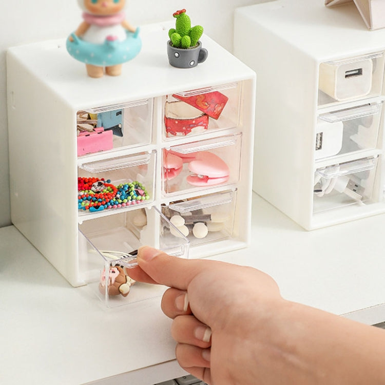 Transparent Desktop Small Objects Compartment Drawer Organizer Hair Accessories Storage Case, Color: 6 Grids Rose - free shipping - PMc TechLife - Order now!