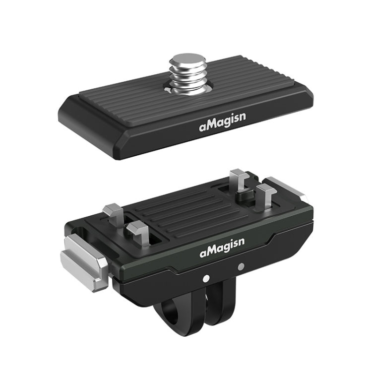 AMagisn Metal Magnetic Quick Release + Top Cover, For Insta360 Ace / Ace Pro / X3 / X2 / GoPro HERO12 Black - Mount & Holder by aMagisn | Online Shopping South Africa | PMC TechLife | Buy Now Pay Later Mobicred