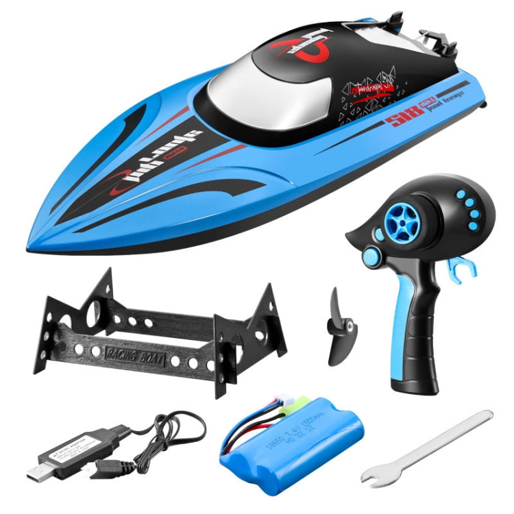 812 High-Speed RC Boat Large Horsepower Speedboat Long Endurance Waterproof Boys Water Toy Dual Batteries(Blue) - RC Boats by PMC Jewellery | Online Shopping South Africa | PMC Jewellery | Buy Now Pay Later Mobicred
