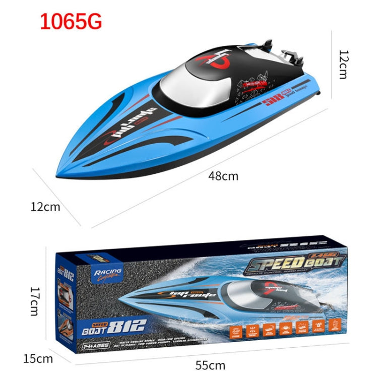 812 High-Speed RC Boat Large Horsepower Speedboat Long Endurance Waterproof Boys Water Toy Dual Batteries(Blue) - RC Boats by PMC TechLife | Online Shopping South Africa | PMC TechLife | Buy Now Pay Later Mobicred