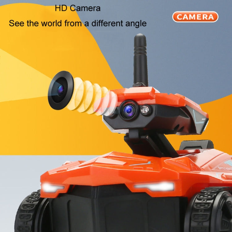Tank Car Toys 720P HD Camera RC Car With Real-time Surveillance With Remote Controller(Orange) - free shipping - PMC TechLife - Order now!