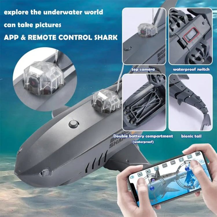 RC Shark Water Toy With Photo And Video Camera Radio Controlled Boat Toy For Children(Gray) - RC Cars by PMC Jewellery | Online Shopping South Africa | PMC Jewellery | Buy Now Pay Later Mobicred