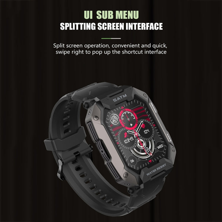 C20Plus 1.81-inch Health Monitoring Waterproof Bluetooth Call Smart Watch, Color: Camouflage Black - Smart Watches by PMC Jewellery | Online Shopping South Africa | PMC Jewellery | Buy Now Pay Later Mobicred