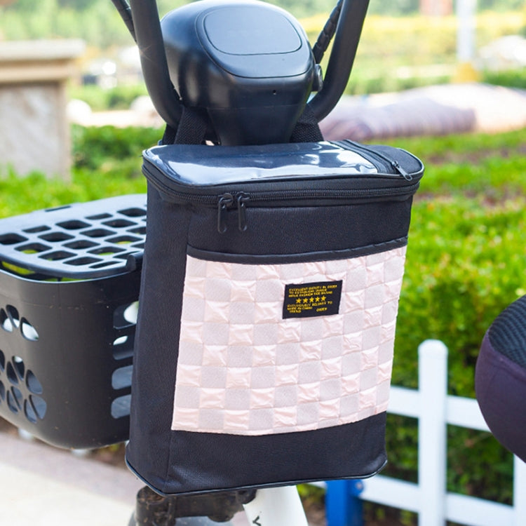 Electric Bike Riding Hanging Bag Large Capacity Waterproof Bicycle Front Hanging Bag(Pink) - Bicycle Bags by PMC TechLife | Online Shopping South Africa | PMC TechLife | Buy Now Pay Later Mobicred