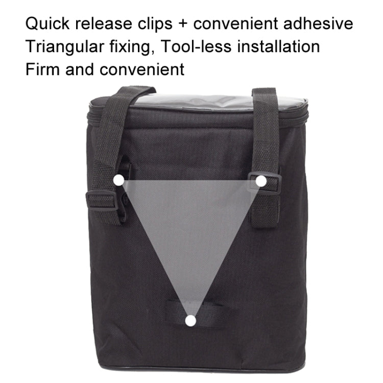 Electric Bike Riding Hanging Bag Large Capacity Waterproof Bicycle Front Hanging Bag(Grey) - Bicycle Bags by PMC TechLife | Online Shopping South Africa | PMC TechLife | Buy Now Pay Later Mobicred