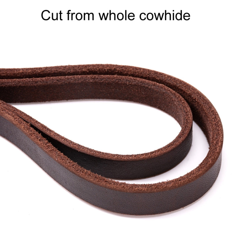 1.2 x 150cm Pet Outing Cowhide Towing Leash Dog Training Harness(Bronze Hook) - Leashes & Chest Strap by PMC TechLife | Online Shopping South Africa | PMC TechLife | Buy Now Pay Later Mobicred