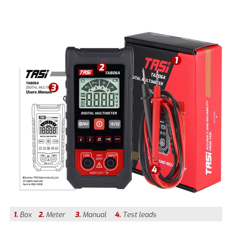 TASI TA806A Fully Automatic Universal Table Home Portable Automatic Recognition Universal Table - Current & Voltage Tester by TASI | Online Shopping South Africa | PMC TechLife | Buy Now Pay Later Mobicred