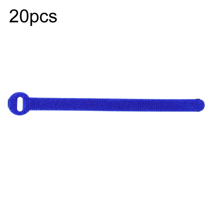 20pcs Data Cable Storage And Management Strap T-Shape Nylon Binding Tie, Model: Blue 12 x 150mm - Cable Organizer by PMC Jewellery | Online Shopping South Africa | PMC Jewellery | Buy Now Pay Later Mobicred