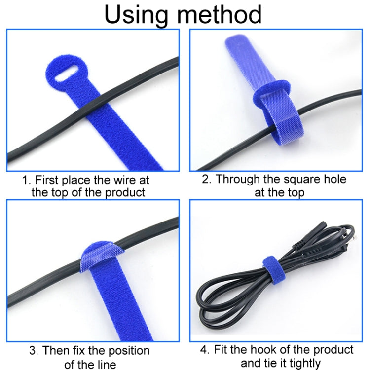 20pcs Data Cable Storage And Management Strap T-Shape Nylon Binding Tie, Model: Blue 10 x 100mm - Cable Organizer by PMC Jewellery | Online Shopping South Africa | PMC Jewellery | Buy Now Pay Later Mobicred