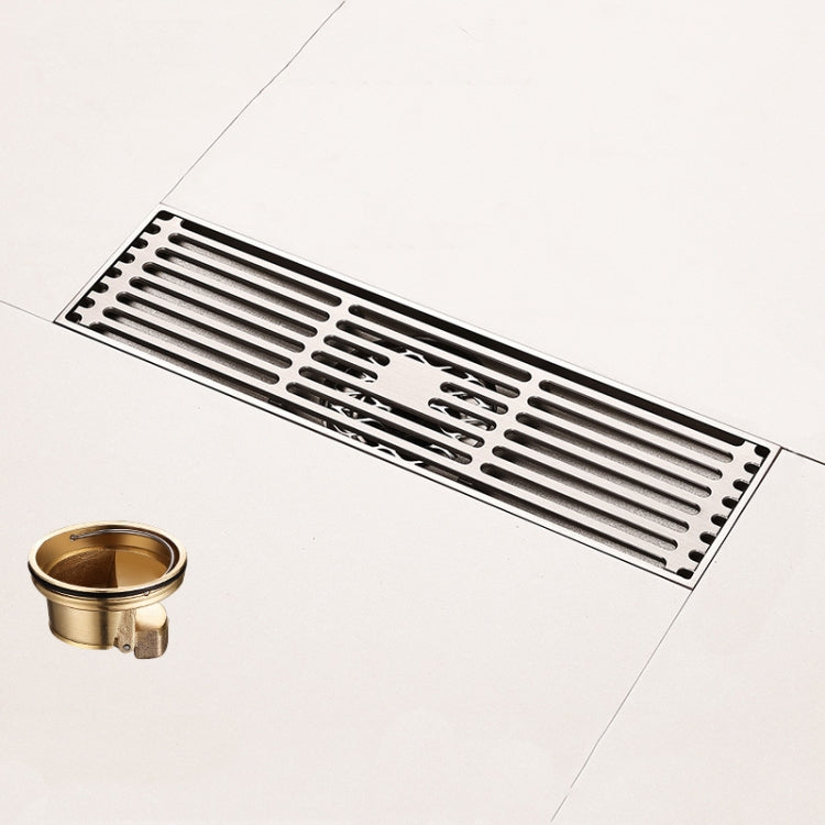All Copper Brushed Anti-Odor Floor Drain Gravity Copper Core Bathroom Floor Drain, Specification: 8x30cm Long Medium Drain - Drain Strainers by PMc TechLife | Online Shopping South Africa | PMc TechLife | Buy Now Pay Later Mobicred