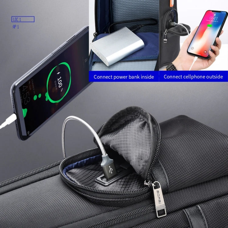 Bopai 61-121601 Large Capacity Waterproof Business Laptop Backpack With USB+Type-C Port(Blue) - free shipping - PMC Jewellery - Order now!