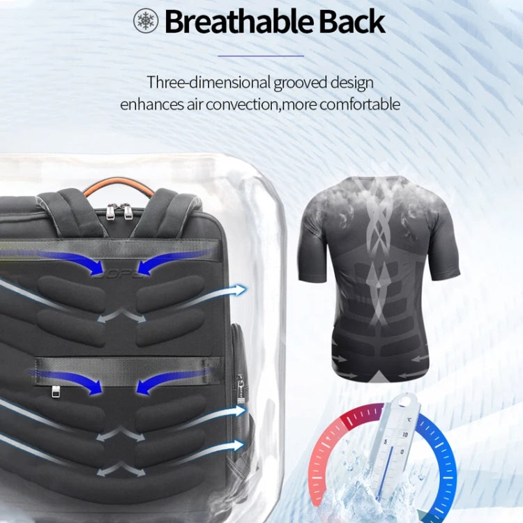 Bopai 61-19011 Large Capacity Waterproof Travel Laptop Backpack With USB+Type-C Port(Black) - free shipping - PMC Jewellery - Order now!