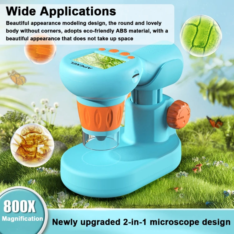 APEXEL MS201 800x 2.0-inch IPS Screen Kids Microscope Supports Taking Photos and Videos - Digital Microscope by APEXEL | Online Shopping South Africa | PMC Jewellery | Buy Now Pay Later Mobicred