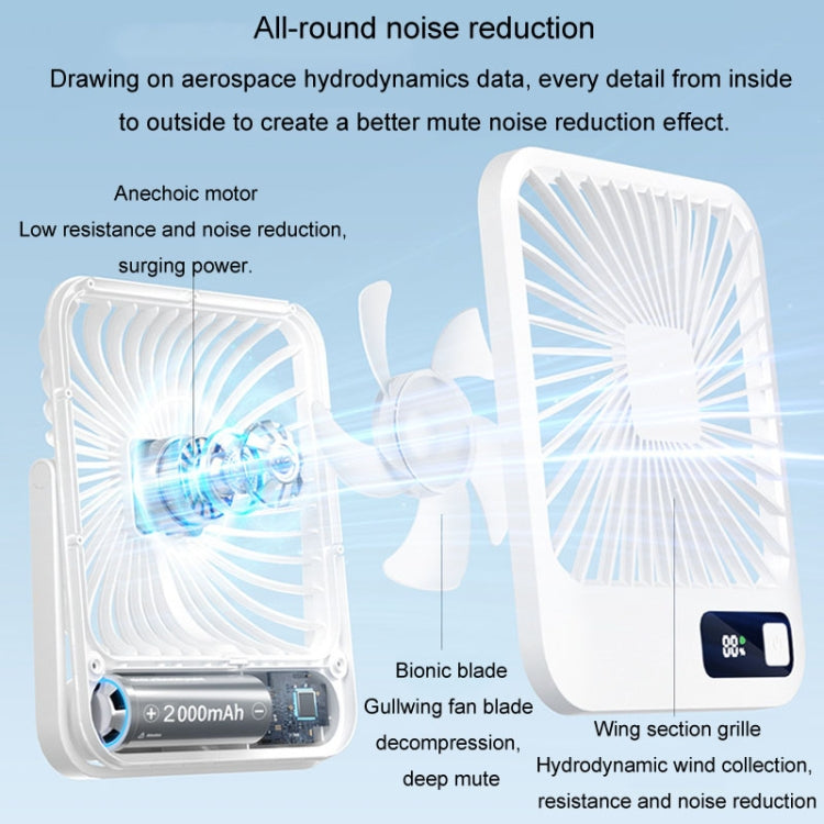 Home Desktop Wall Mounted Fan USB Portable Desktop Mini Fan(White) - Electric Fans by PMC TechLife | Online Shopping South Africa | PMC TechLife | Buy Now Pay Later Mobicred