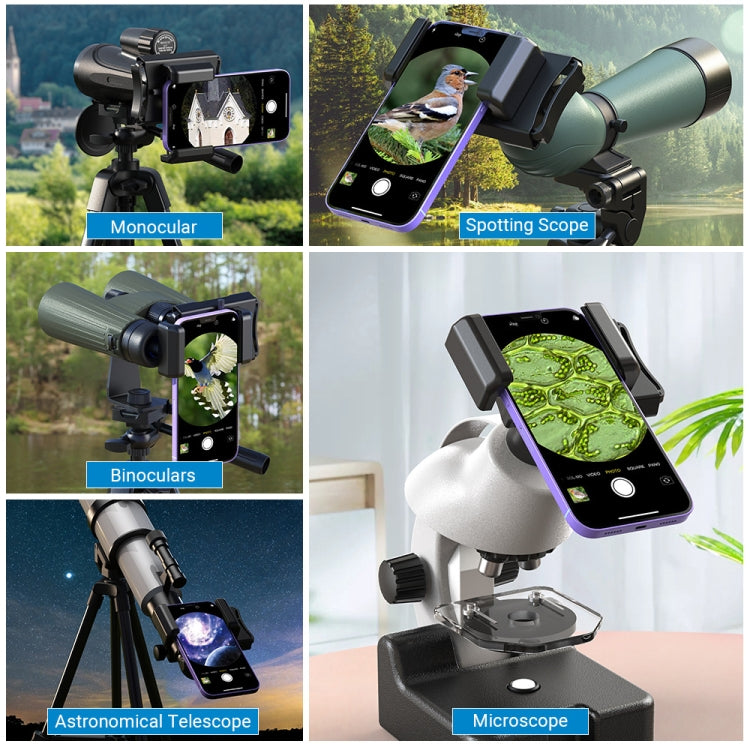 APEXEL F002X Universal Phone Adapter for Monoculars Binoculars Smartphone Holder Clip(Green) - free shipping - PMC Jewellery - Order now!