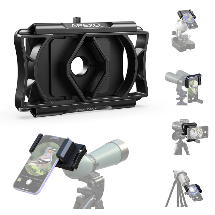 APEXEL F002X Universal Phone Adapter for Monoculars Binoculars Smartphone Holder Clip(Green) - free shipping - PMC Jewellery - Order now!