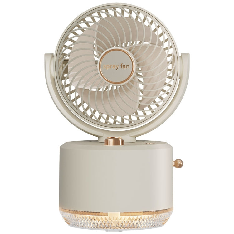 USB Charging Cooler Air Conditioning Fan Desktop Cooling Fan Swing Humidifier(Beige) - Electric Fans by PMC Jewellery | Online Shopping South Africa | PMC Jewellery | Buy Now Pay Later Mobicred