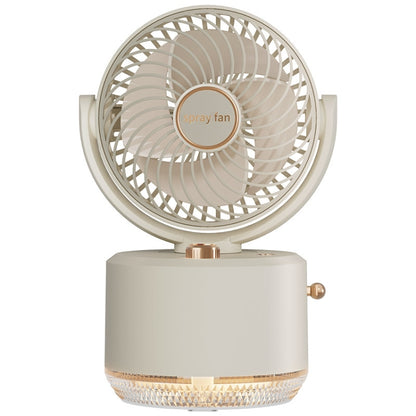 USB Charging Cooler Air Conditioning Fan Desktop Cooling Fan Swing Humidifier(Beige) - Electric Fans by PMC Jewellery | Online Shopping South Africa | PMC Jewellery | Buy Now Pay Later Mobicred