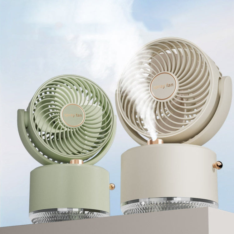 USB Charging Cooler Air Conditioning Fan Desktop Cooling Fan Swing Humidifier(Beige) - Electric Fans by PMC TechLife | Online Shopping South Africa | PMC TechLife | Buy Now Pay Later Mobicred