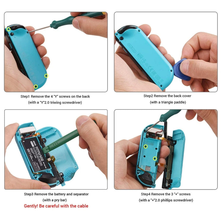 9 In 1 Kit For Nintendo Switch Joycon Joystick Thumb Stick Repair Tool - Switch Spare Parts by PMc TechLife | Online Shopping South Africa | PMc TechLife | Buy Now Pay Later Mobicred
