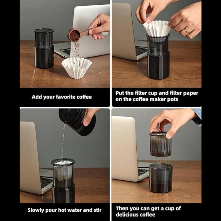 3 In 1 Pour Over Coffee Maker with Filter Cup for Camping Travel Office With Bag Gradient Black - free shipping - PMC TechLife - Order now!